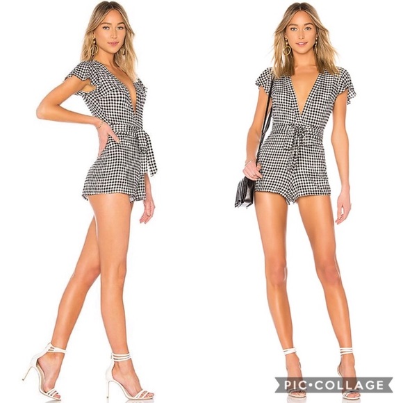 Gingham Privacy please romper - Picture 1 of 7